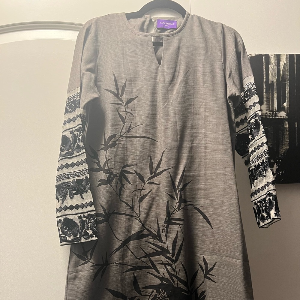 Sana Safinaz Gray Kurta Shirt